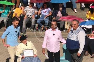Grabación en la Casa de la Condesa del programa Haciendo amigos con Calero (Foto TA)